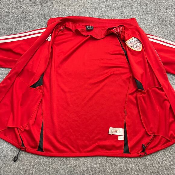 Vintage Adidas Blackhawks LSA Soccer Track Jacket Men Medium Red Full Zip - Picture 7 of 12